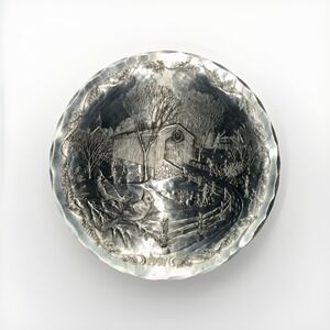 Vtg Wendell August Forge 8" Pewter 1997 Annual Hanging Plate Christmas Limited